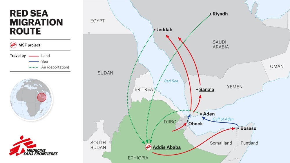 Red Sea migration route. 
