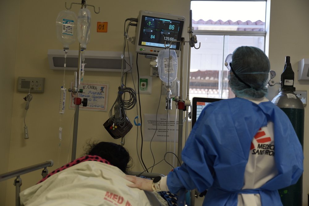 MSF teams providing care to COVID patients in Antonio Lorena hospital, Cusco, Peru. 