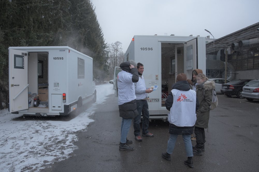 Medical mobile units sent inside Ukraine by MSF to provide medical assistance. (March, 2022).