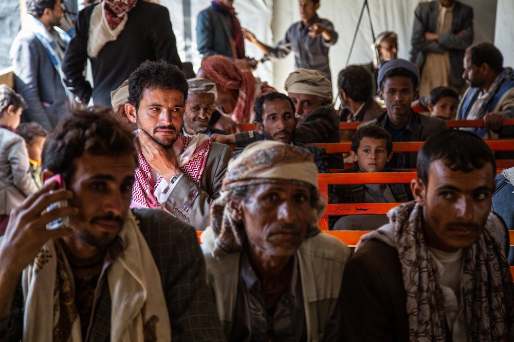 Yemen, Saada governorate, Haydan hospital, 20 April 2019 - People waiting inside the triage zone of Haydan hospital. MSF has been working in Haydan since 2015. 