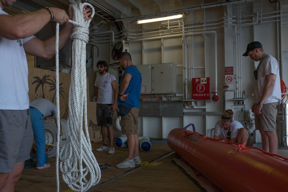 Augusta, Italy, 12-21/07.- MSF teams on board search and rescue ship, Geo Barents, in the process of rectifying the deficiencies identified by Italian port authorities.