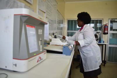 MSF Lab officer at the IPD Lab in HBCTRH