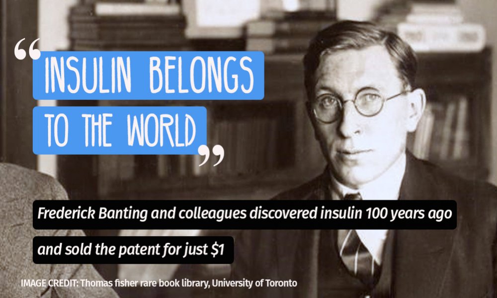 Quote from Frederik Banting, who discovered insulin and sold the patent for just $1.
