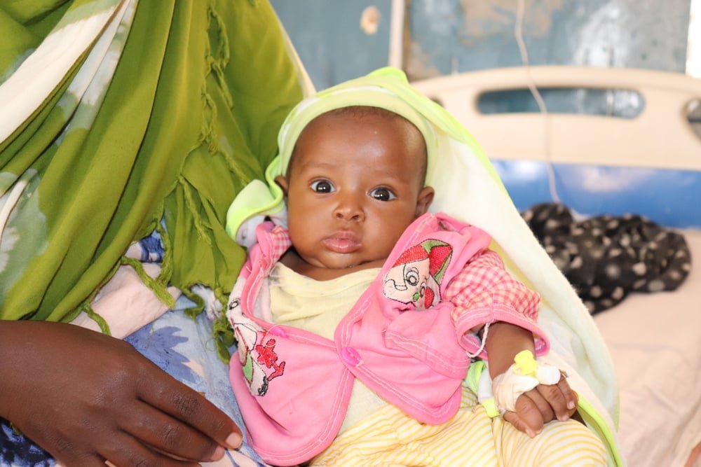 Yasmin Ibrahim, 5-months-old, has been admitted with measles at MSF supported Bay regional hospital in Baidoa, Somalia. (May, 2022).