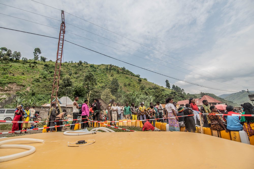Water distribution in Sake, North Kivu, DRC