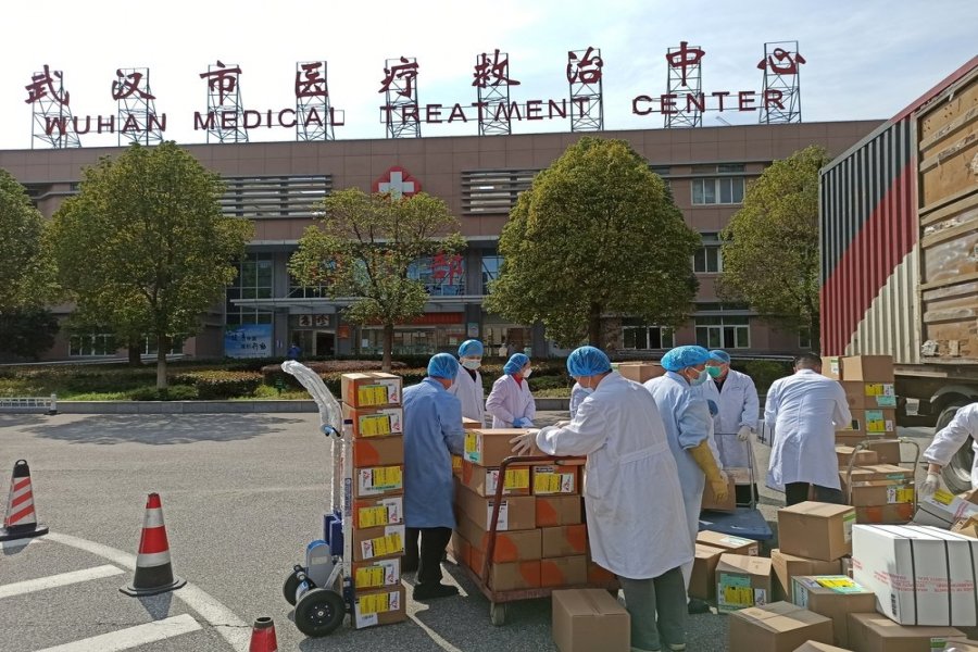 MSF donated 3.5 tonnes of personal protective equipment to health workers at the Wuhan Jinyintan Hospital in Hubei province, China. 