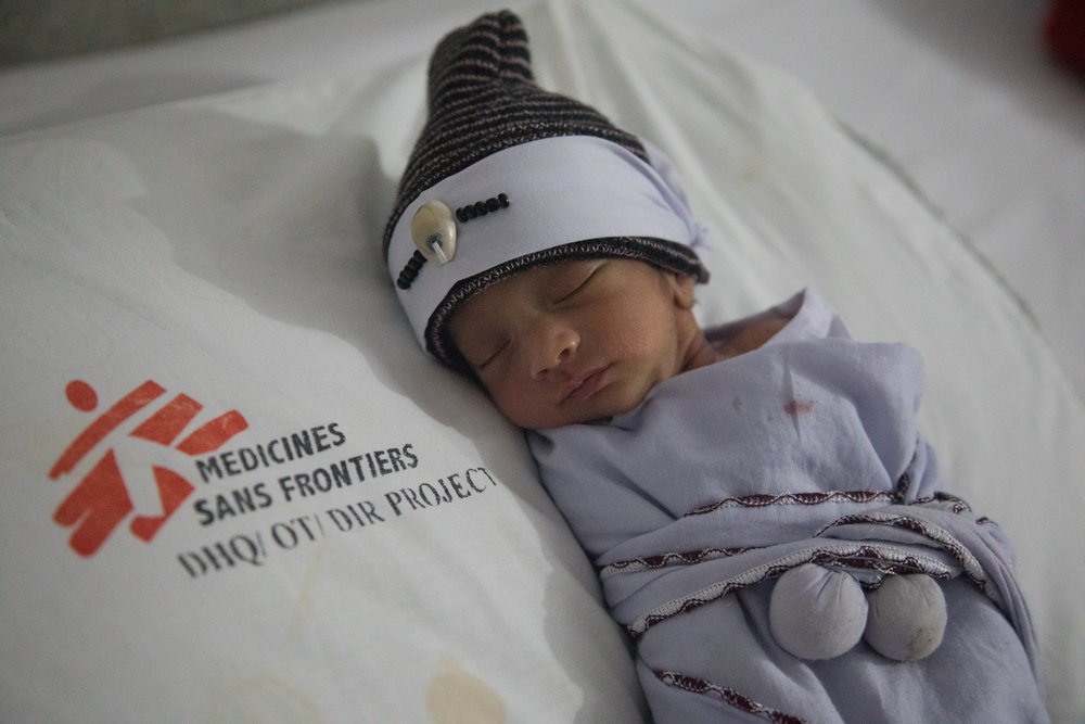 A baby inside the ‘kangaroo mother care’ unit at Timergara District Headquarters Hospital, Lower Dir.