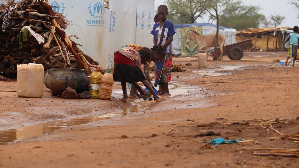 Although they carry all sorts of waste from open defecation and weather-destroyed latrines, rainwater is valuable for bathing and household activities for most  Internally Displaced People (IDPs).