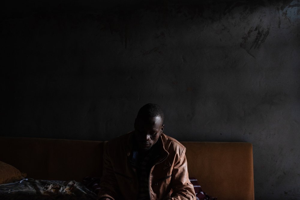 Abdulbashir, 28-years-old from Mountain Marra in Darfur, Sudan. He says he arrived in Libya three years ago and spent almost two and half years in prisons for migrants.