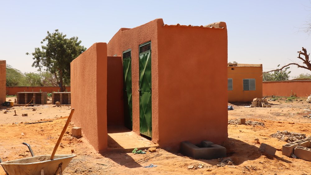 A latrine built by MSF at the hospital in Gorom Gorom, in the Sahel region of Burkina Faso.
