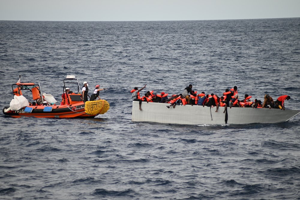 After a distress call from Alarm Phone confirmed by Sea Bird, the afternoon of the 16th of November, 2021, 99 survivors were rescued by the Geo Barents at approx 30 miles from the Libyan shores.