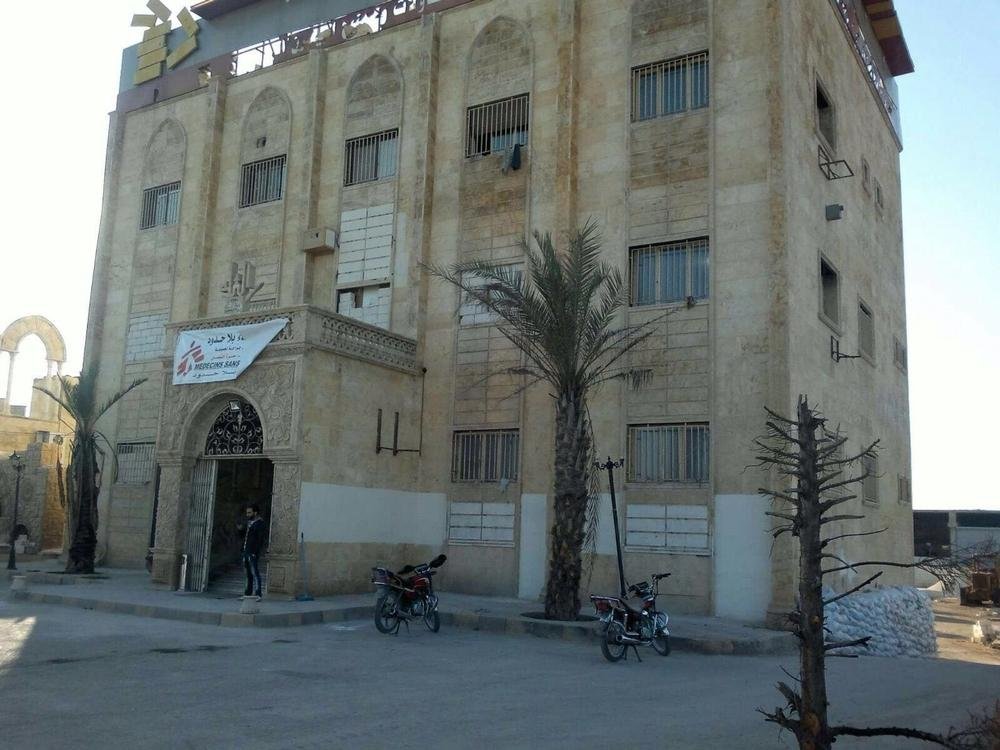 The MSF-supported hospital in Ma’arat Al Numan before it was attacked and destroyed on Monday 15th Feb. At least 25 people were killed, including nine staff members.