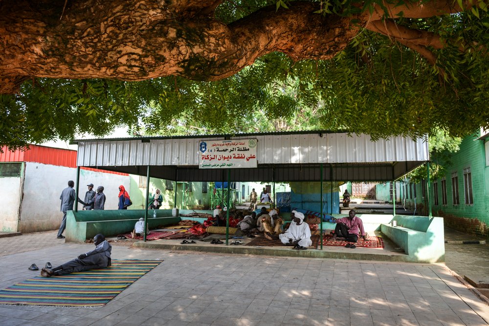 Shelters at the Al-Buhaira school gathering sites. MSF operates a mobile clinic here for people displaced by intercommunal violence. Conditions in the gathering sites are very poor. 