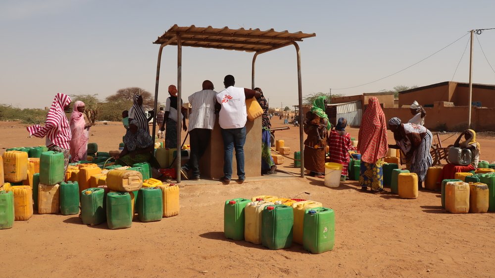 A water point in Gorom Gorom town, in the Sahel region of Burkina Faso.