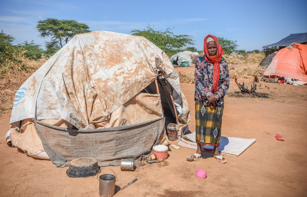 Ahmed returned to Somalia but came back to the camp with his family due to lack of services. They now stay on the outskirts of Dagahaley camp with his family.