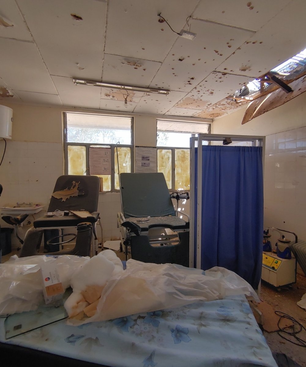 A rocket impacted against the delivery room at the Sebeya health centre, in east Tigray, destroying it.
