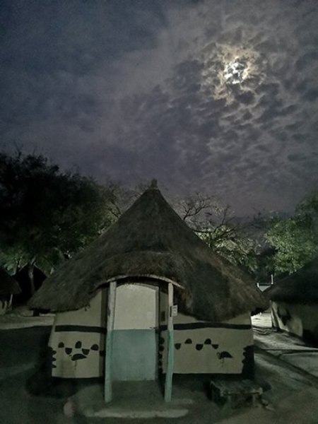 The night sky above the tukul huts where the team sleep